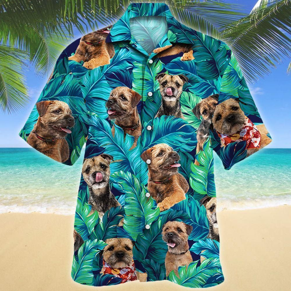 Border Terrier Dog Lovers Aloha Hawaiian Shirt Colorful Short Sleeve Summer Beach Casual Shirt For Men And Women