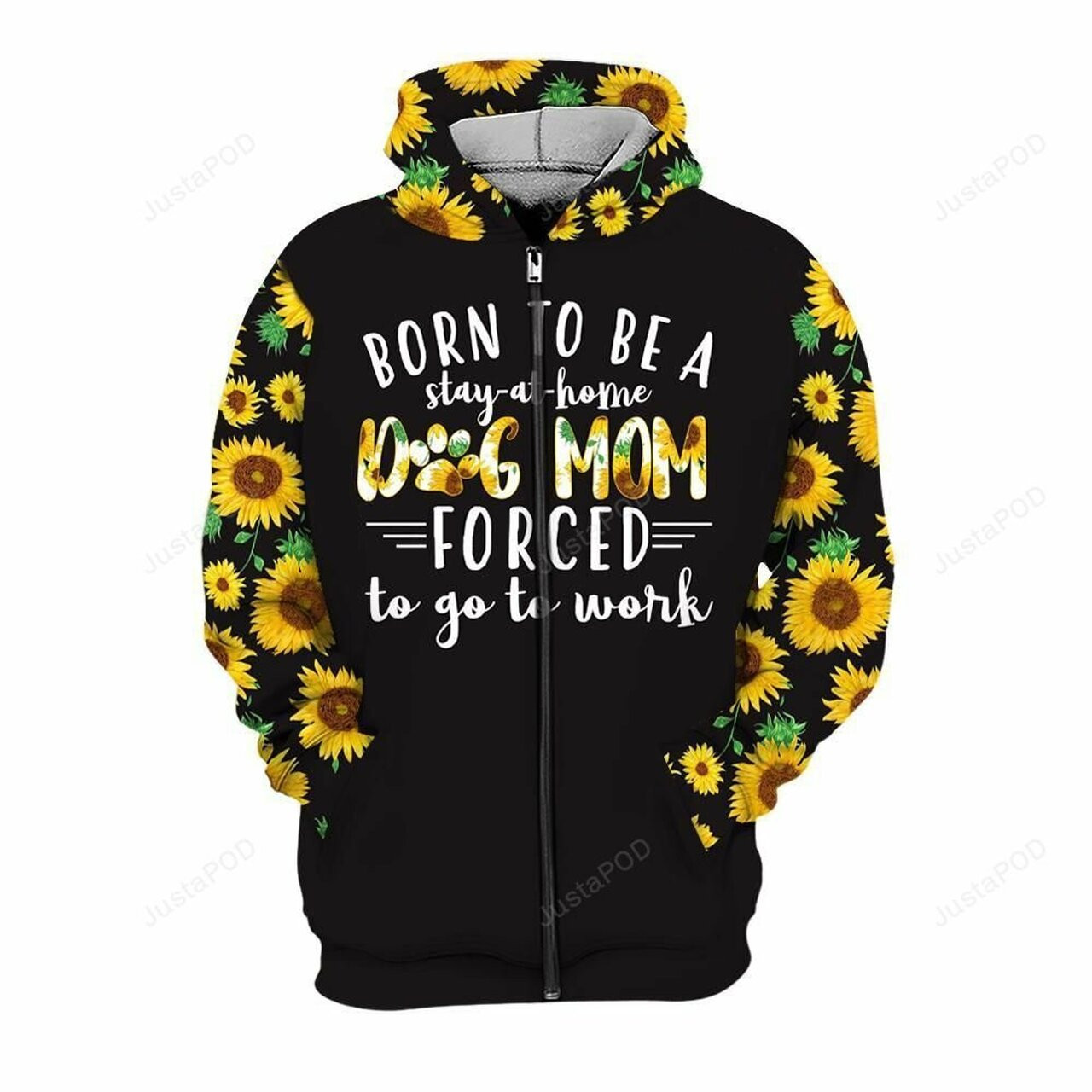 Born To Be A Stay At Home Dog Mom 3d All Over Print Hoodie