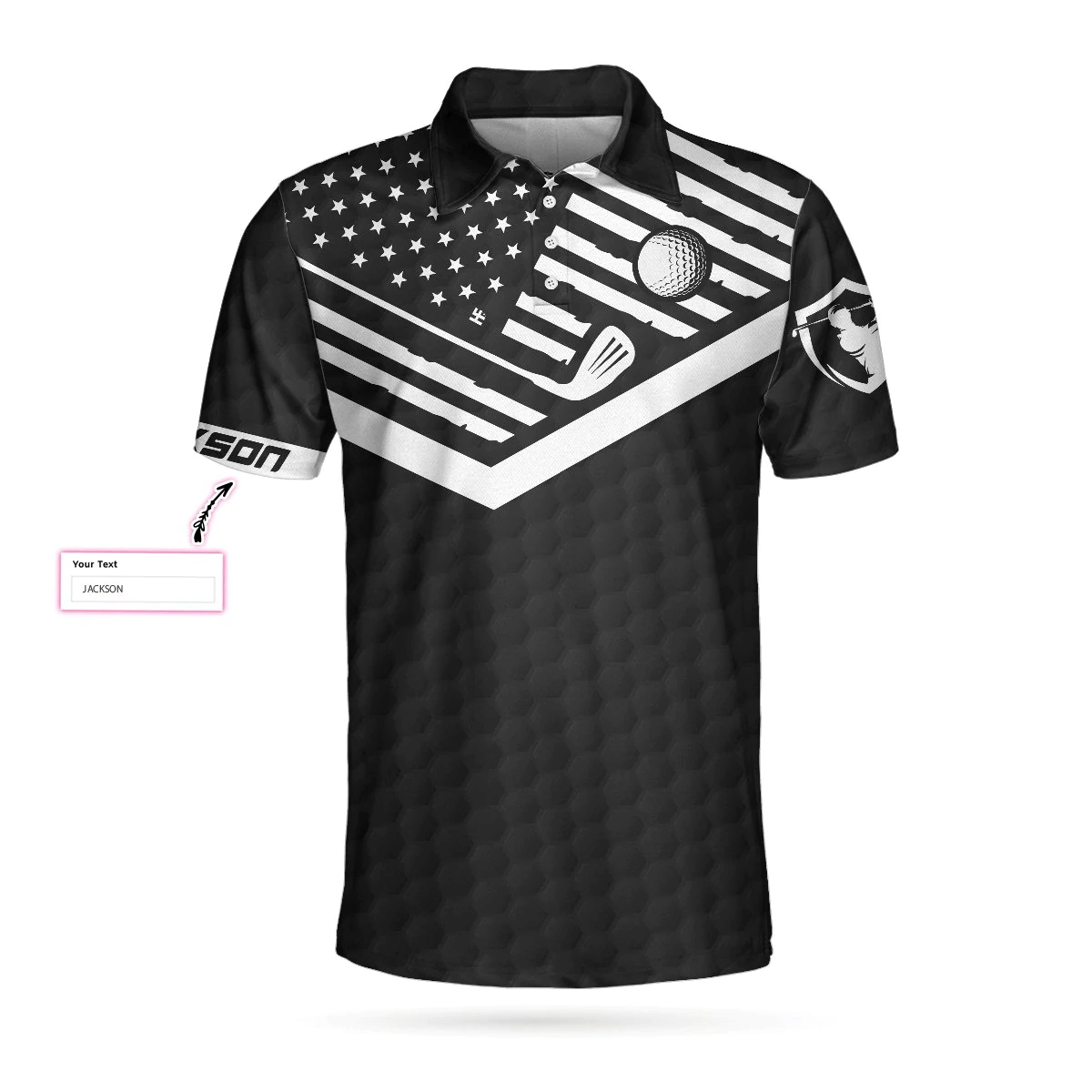 Born To Golf Forced To Work Custom Polo Shirt Black Theme American Flag Polo Shirt Best Golf Shirts Short Sleeve Polo For Men