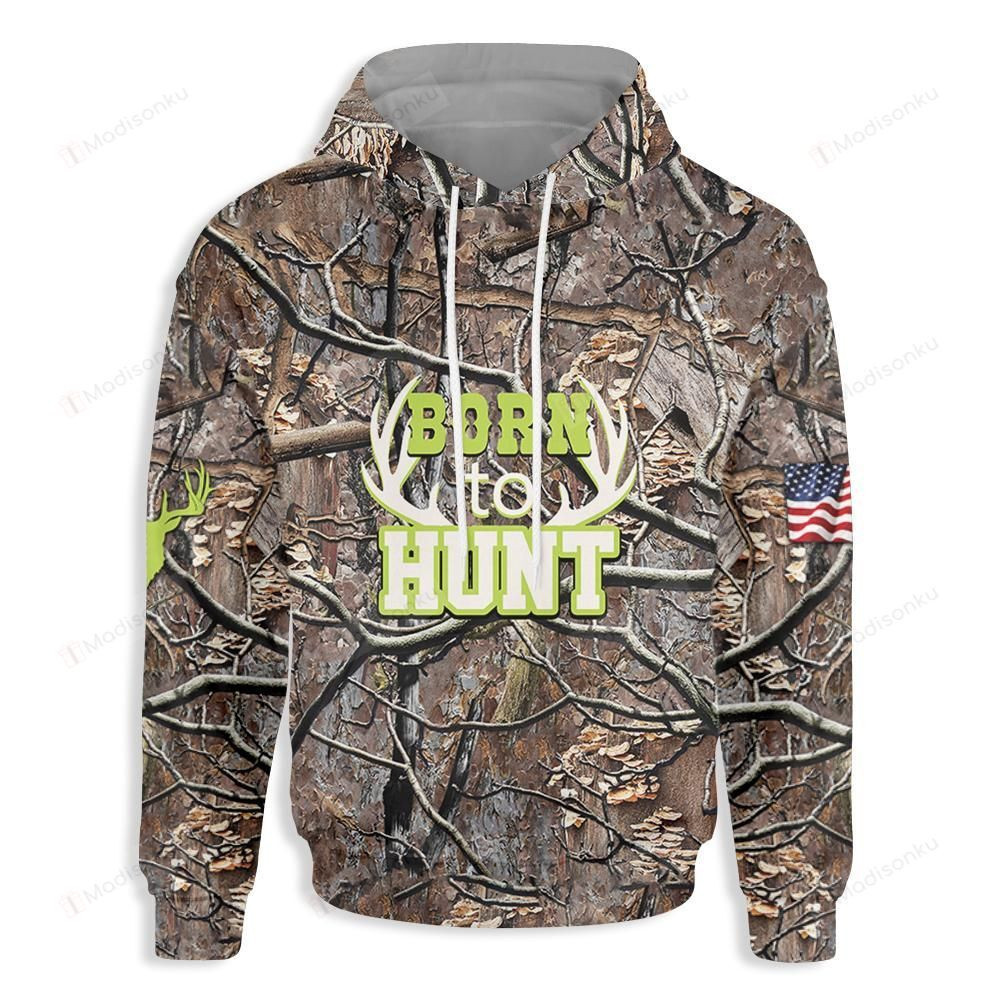 Born To Hunt Camouflage For Unisex 3D All Over Print Hoodie