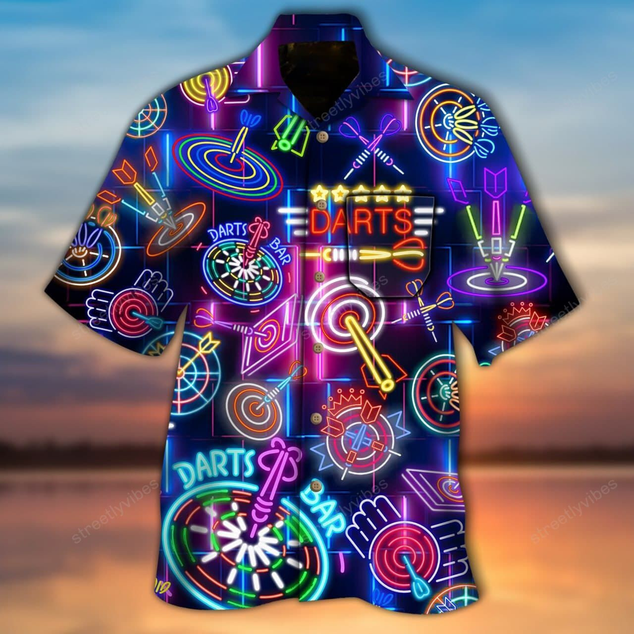 Born To Play Darts Shoot To Thrill Hawaiian Shirt Hawaiian Shirt For Men