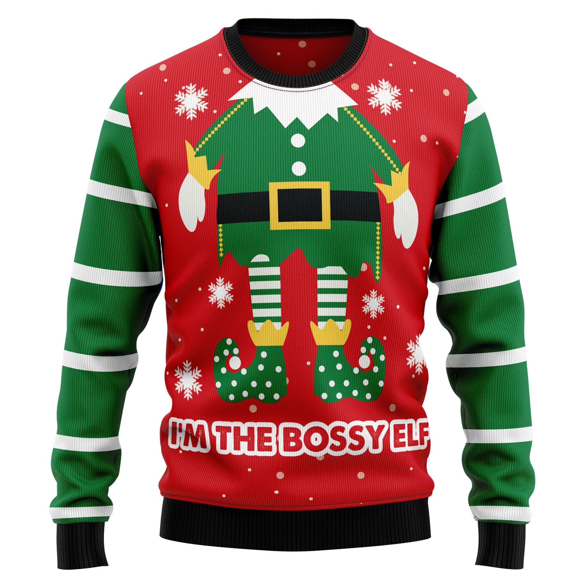 Bossy Elf Ugly Christmas Sweater