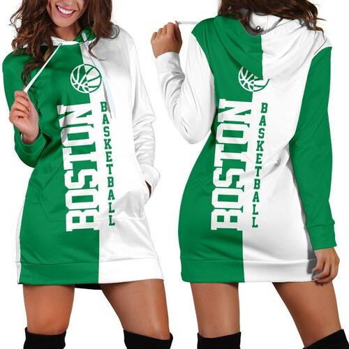 Boston Basketball Hoodie Dress Sweater Dress Sweatshirt Dress 3d All Over Print For Women Hoodie