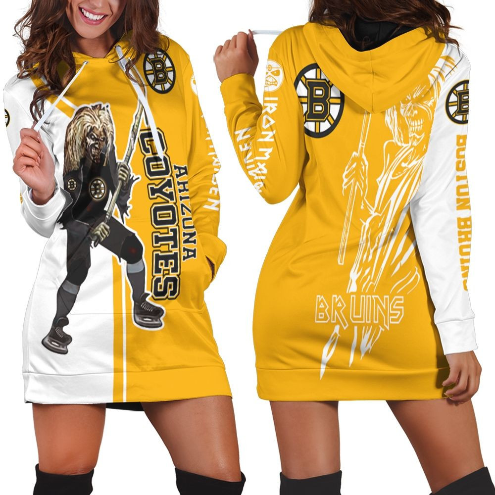 Boston Bruins And Zombie For Fans Hoodie Dress Sweater Dress Sweatshirt Dress