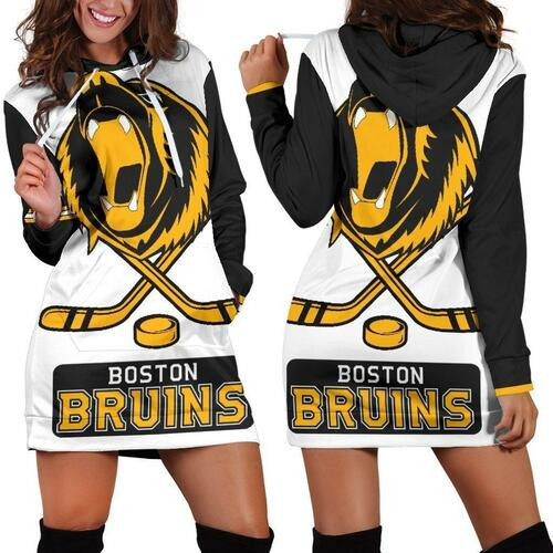 Boston Bruins Hoodie Dress Sweater Dress Sweatshirt Dress 3d All Over Print For Women Hoodie