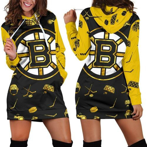 Boston Bruins Hoodie Dress Sweater Dress Sweatshirt Dress 3d All Over Print For Women Hoodie