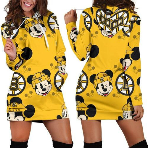 Boston Bruins Hoodie Dress Sweater Dress Sweatshirt Dress 3d All Over Print For Women Hoodie