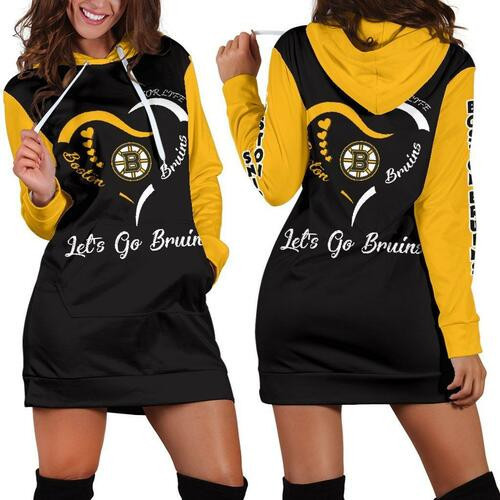 Boston Bruins Hoodie Dress Sweater Dress Sweatshirt Dress 3d All Over Print For Women Hoodie