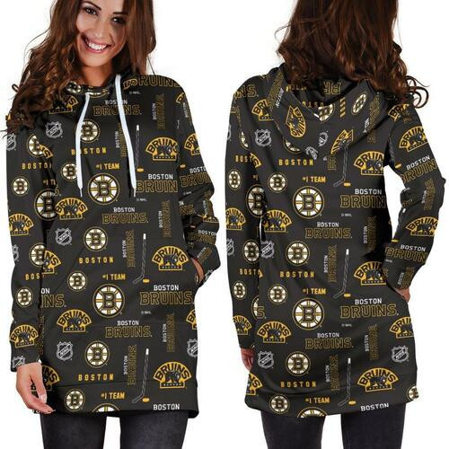 Boston Bruins Hoodie Dress Sweater Dress Sweatshirt Dress 3d All Over Print For Women Hoodie