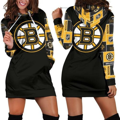 Boston Bruins Hoodie Dress Sweater Dress Sweatshirt Dress 3d All Over Print For Women Hoodie