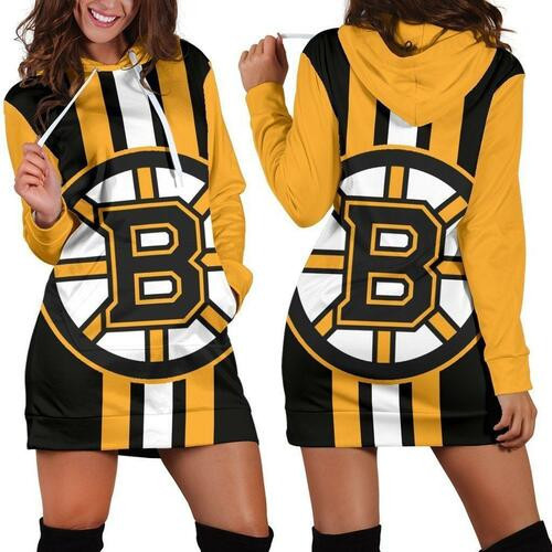 Boston Bruins Hoodie Dress Sweater Dress Sweatshirt Dress 3d All Over Print For Women Hoodie