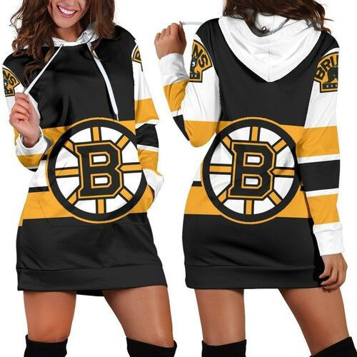 Boston Bruins Hoodie Dress Sweater Dress Sweatshirt Dress 3d All Over Print For Women Hoodie