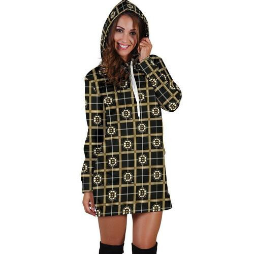 Boston Bruins Hoodie Dress Sweater Dress Sweatshirt Dress 3d All Over Print For Women Hoodie