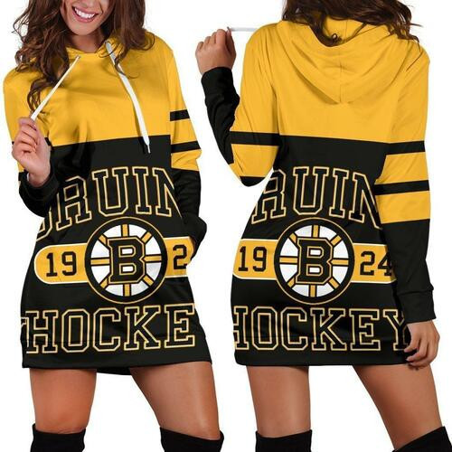 Boston Bruins Hoodie Dress Sweater Dress Sweatshirt Dress 3d All Over Print For Women Hoodie