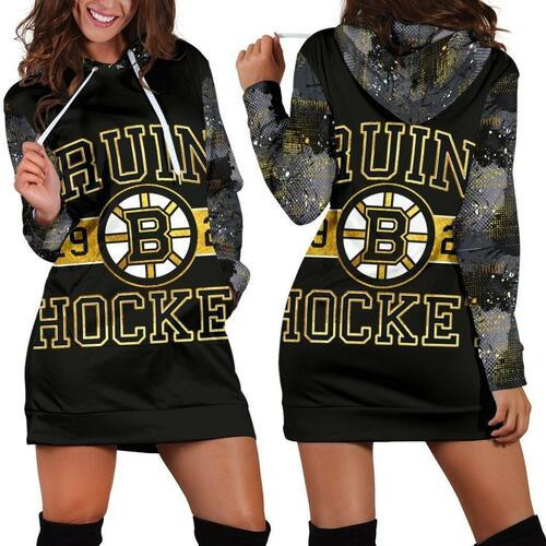 Boston Bruins Hoodie Dress Sweater Dress Sweatshirt Dress 3d All Over Print For Women Hoodie