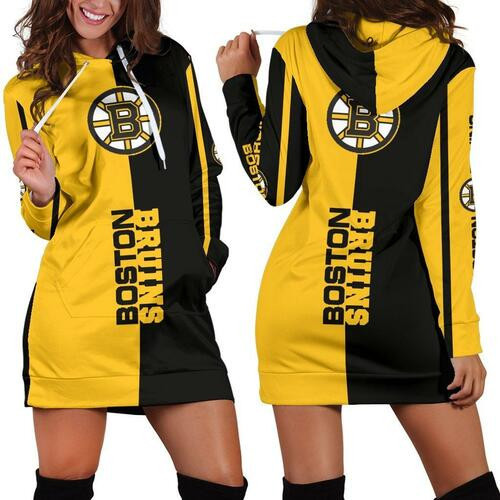 Boston Bruins Hoodie Dress Sweater Dress Sweatshirt Dress 3d All Over Print For Women Hoodie