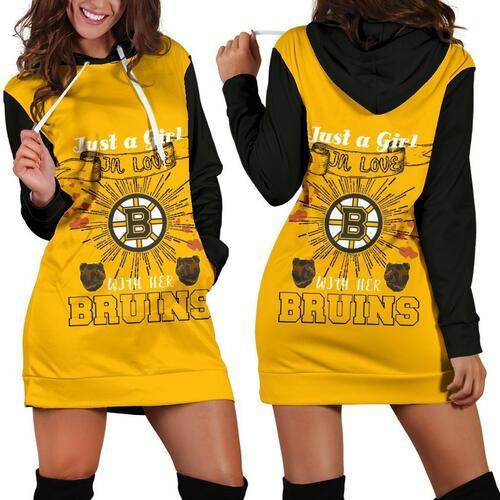 Boston Bruins Womens Hoodie Dress Sweater Dress Sweatshirt Dress 3d All Over Print For Women Hoodie