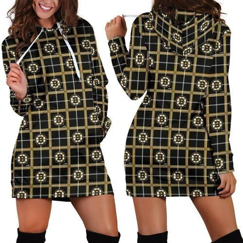 Boston Bruins Womens Hoodie Dress Sweater Dress Sweatshirt Dress 3d All Over Print For Women Hoodie