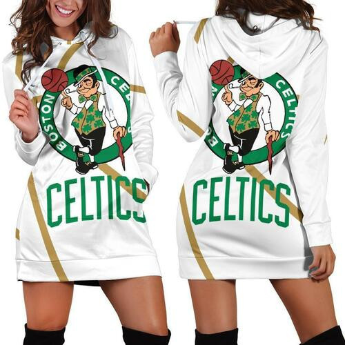 Boston Celtics Hoodie Dress Sweater Dress Sweatshirt Dress 3d All Over Print For Women Hoodie