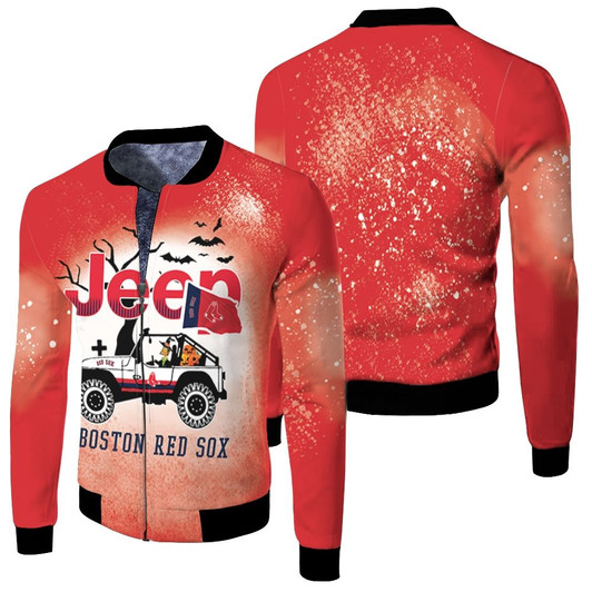 Boston Red Sox Jeep Halloween Fleece Bomber Jacket