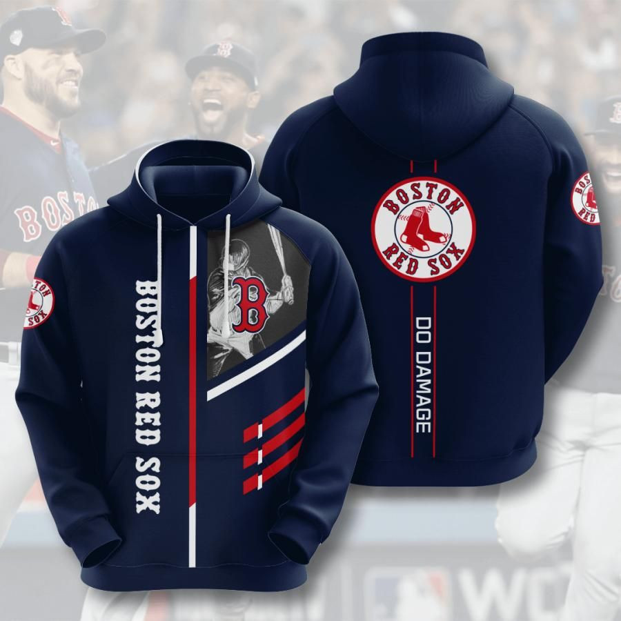 Boston Red Sox No221 Custom Hoodie 3D Size S to 5XL