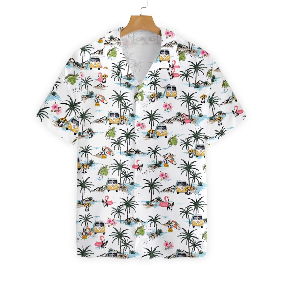 Boston Terrier hawaii Hawaiian Shirt