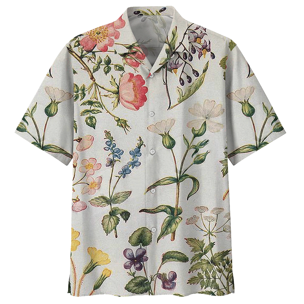 Botanical Hawaiian Shirt - Hawaiian Shirt For Men