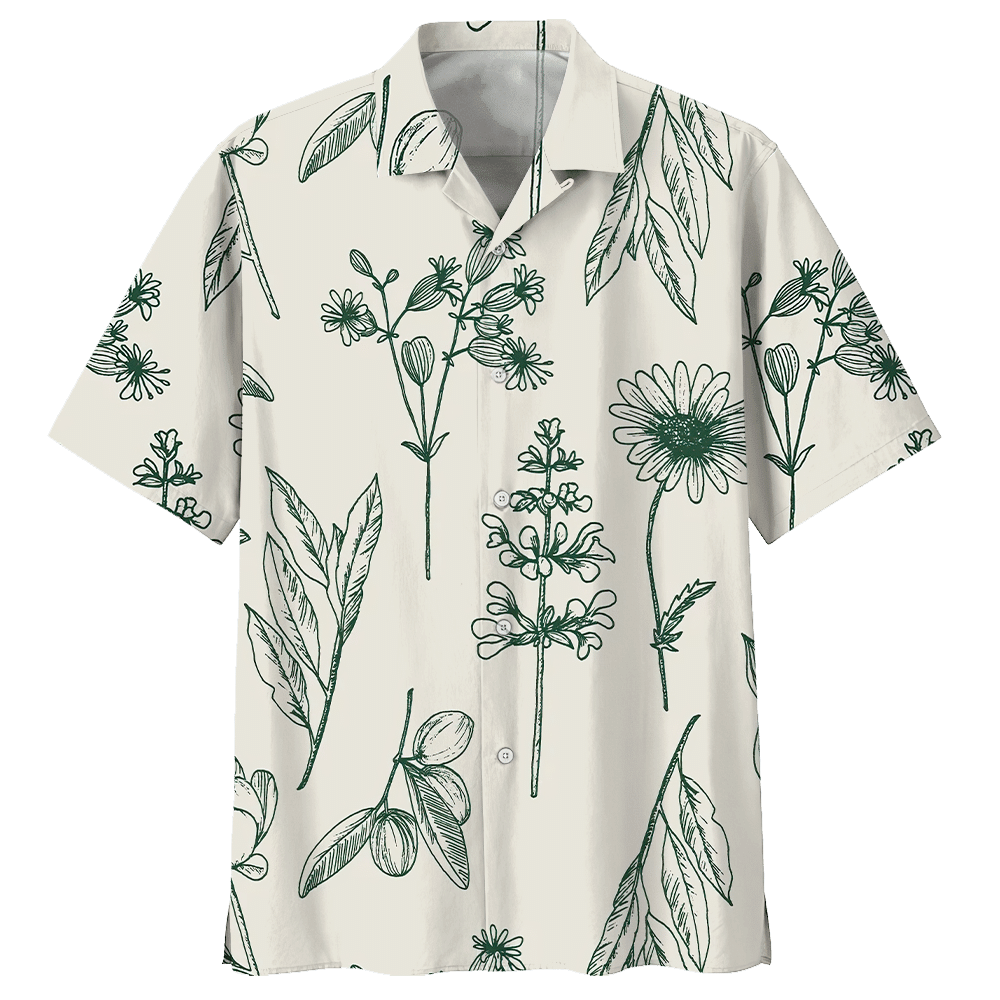 Botanical Hawaiian Shirt - Hawaiian Shirt For Men