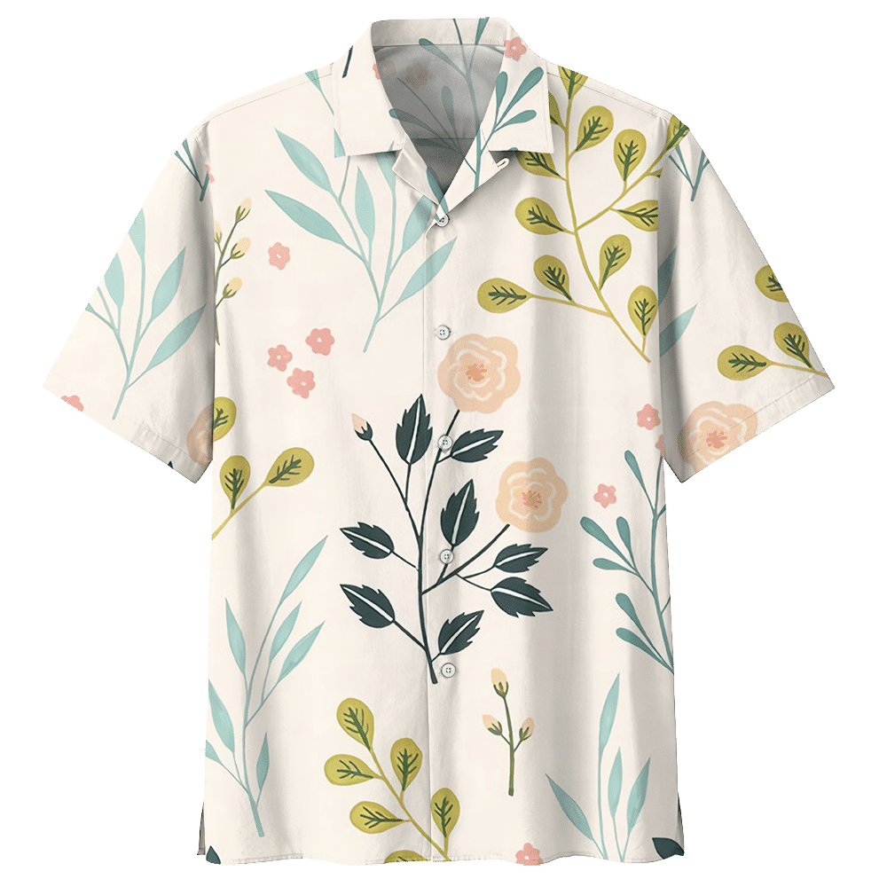 Botanical Hawaiian Shirt - Hawaiian Shirt For Men