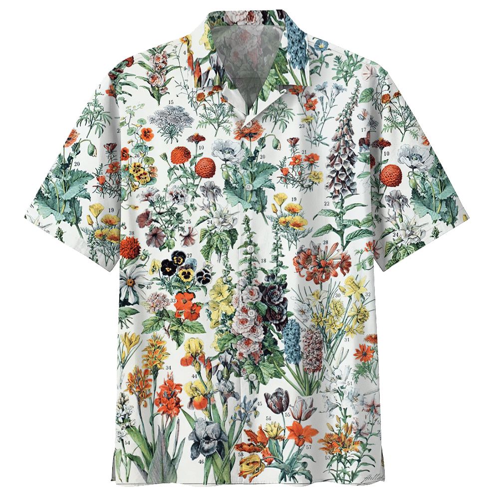 Botanical Hawaiian Shirt - Hawaiian Shirt For Men