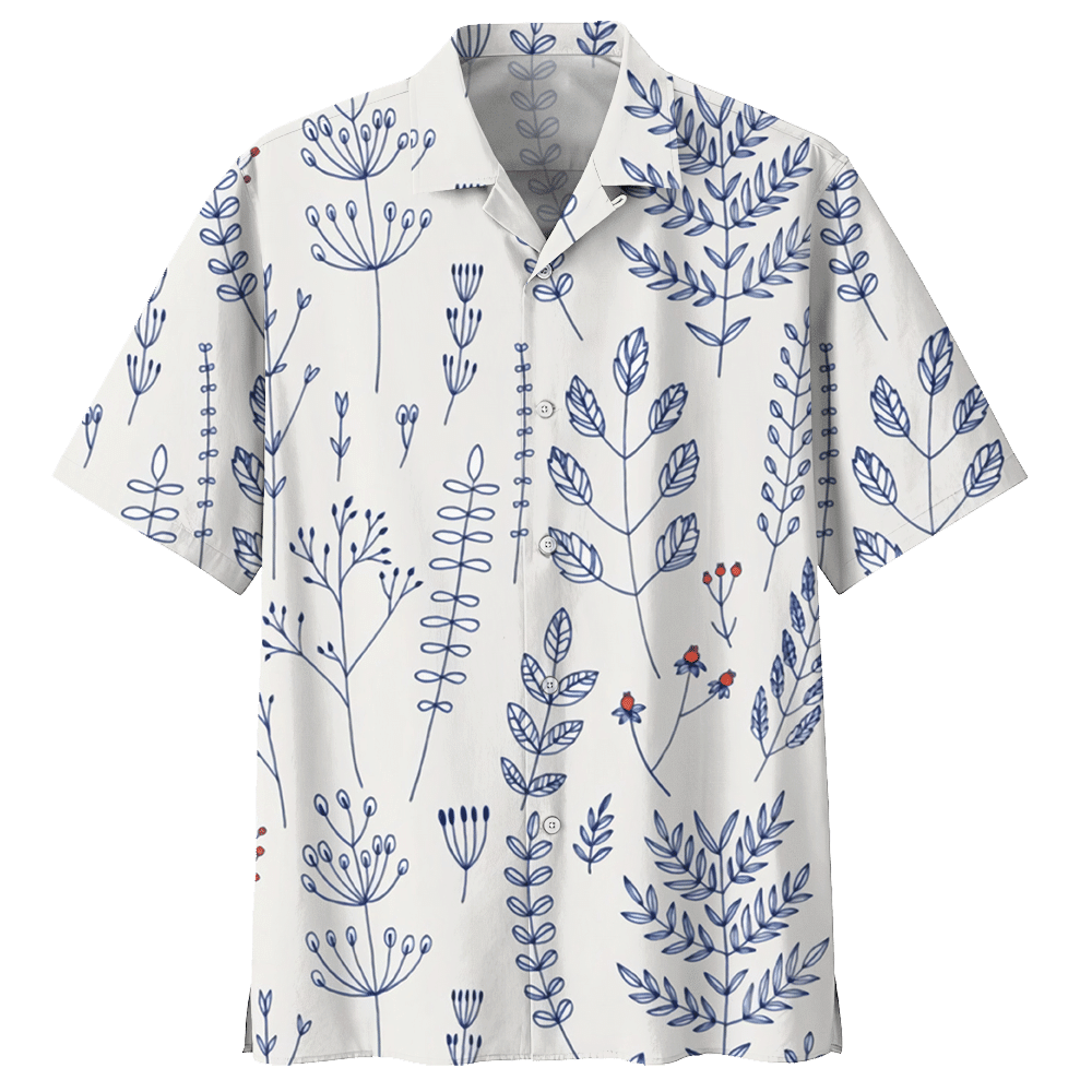 Botanical Hawaiian Shirt - Hawaiian Shirt For Men