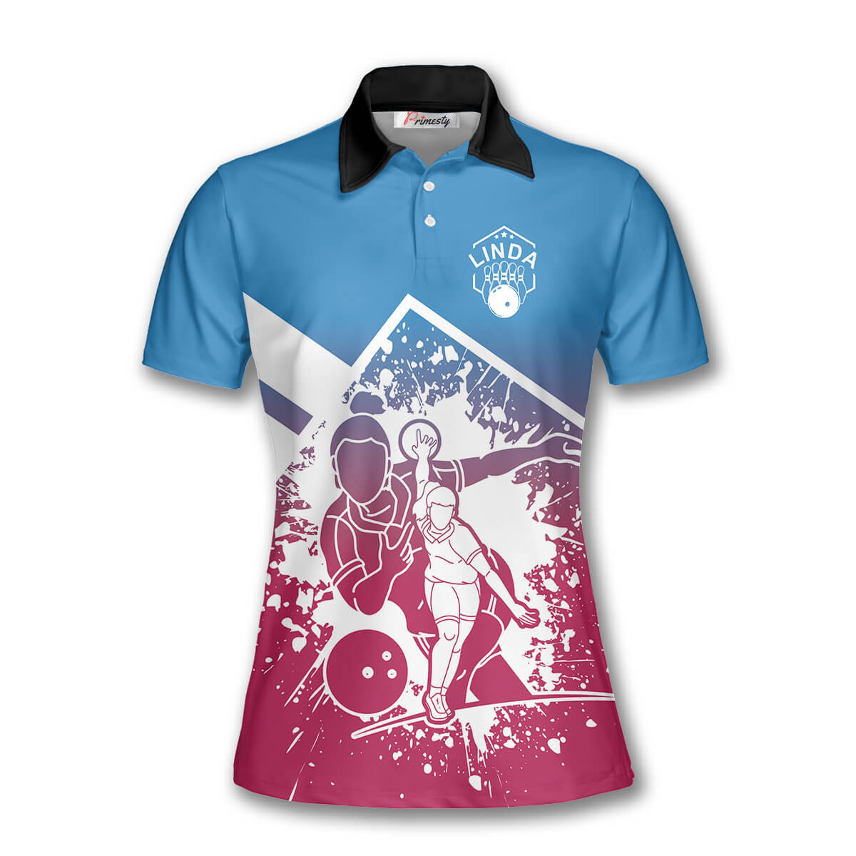 Bowl Like a Girl Try to Keep Up Custom Polo Bowling Shirts for Women