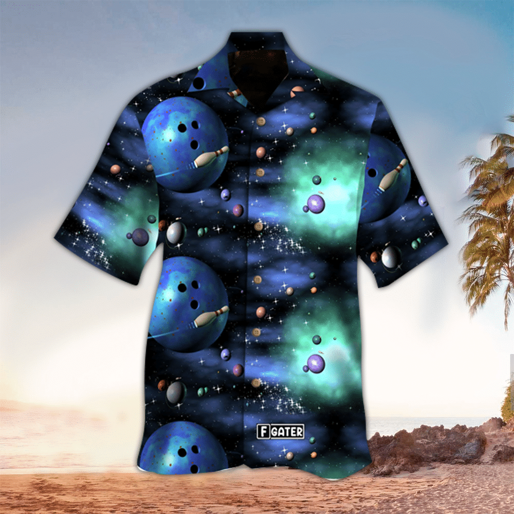 Bowling Apparel Bowling Button Up Shirt Summer Aloha Shirt