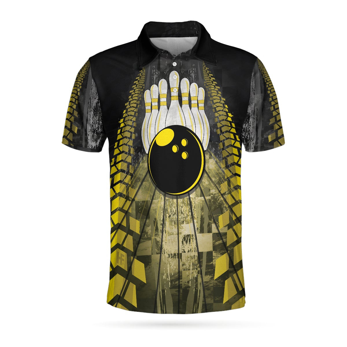 Bowling Bull Black And Yellow Short Sleeve Polo Shirt For Bowling Bull Polo Shirt Best Bowling Shirt For Men