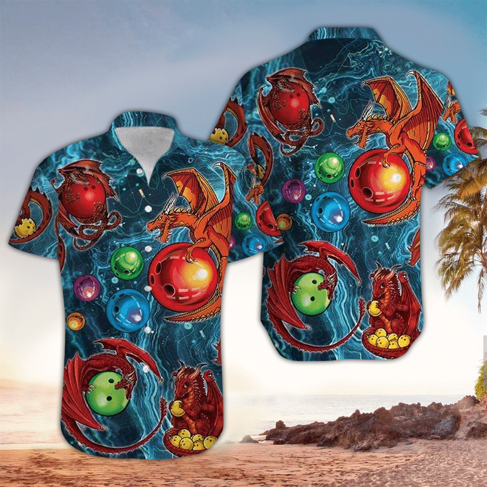 Bowling Hawaiian Shirt Bowling Button Up Shirt For Men and Women