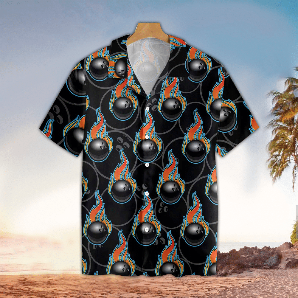 Bowling Hawaiian Shirt Bowling Button Up Shirt Summer Aloha Shirt