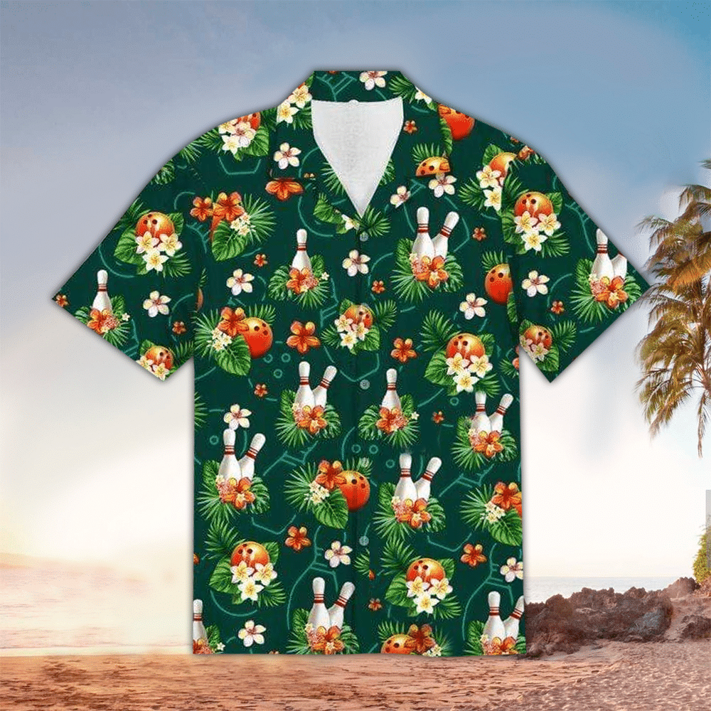 Bowling Hawaiian Shirt Bowling Lover Gifts Summer Aloha Shirt