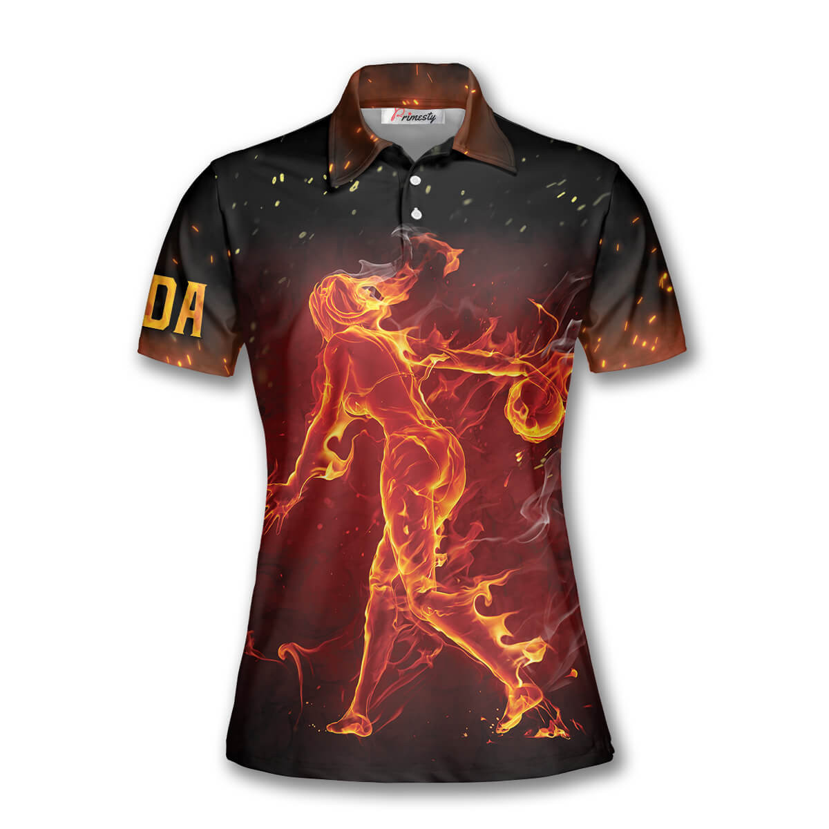 Bowling Queen Fiery Girl Ball Custom Polo Bowling Shirts for Women