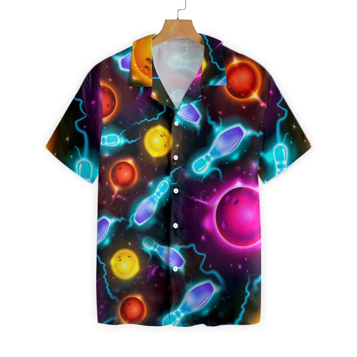 Bowling Space Color Hawaiian Shirt