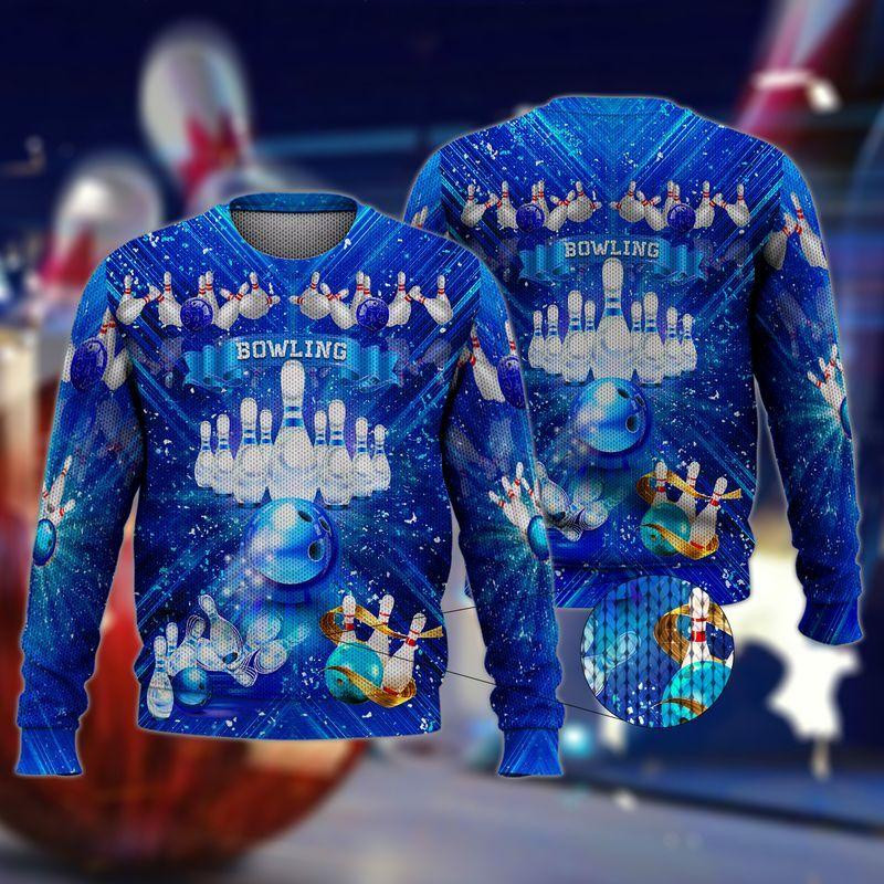 Bowling Ugly Christmas Sweater Ugly Sweater For Men Women