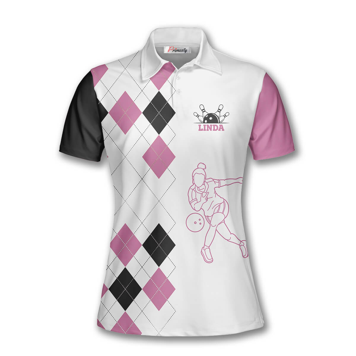 Bowling Watch Out This Girl Knows How To Handle Her Balls Custom Polo Bowling Shirts for Women