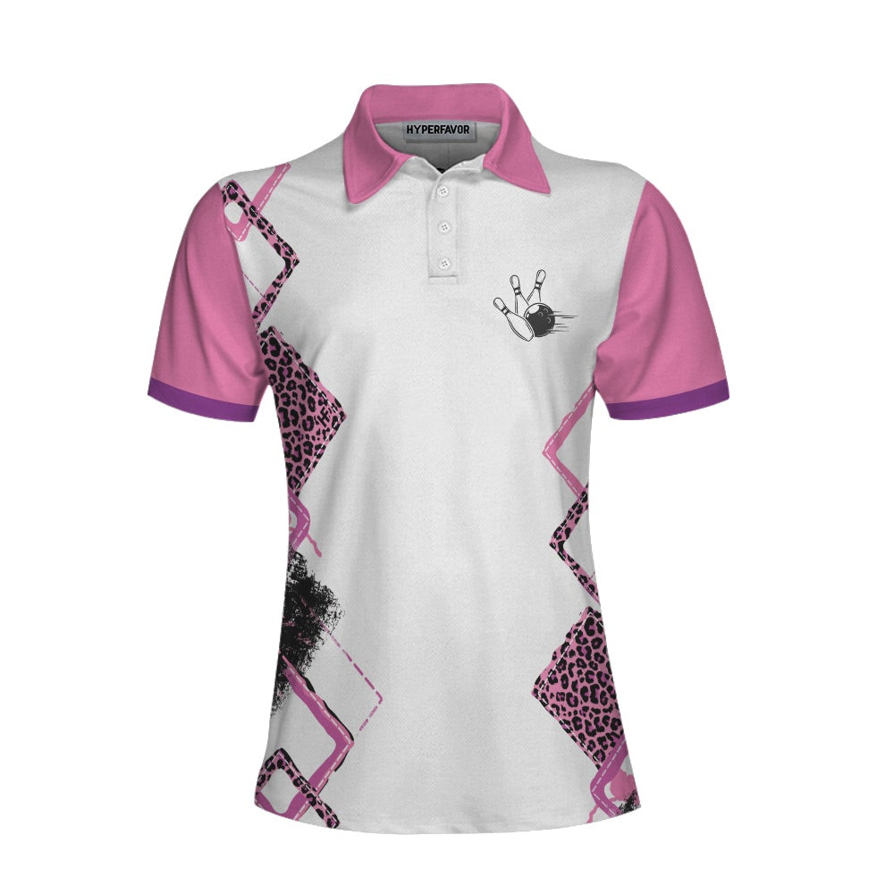 Bowling With No Chance Of House Cleaning Or Cooking - Bowling Short Sleeve Women Polo Shirt