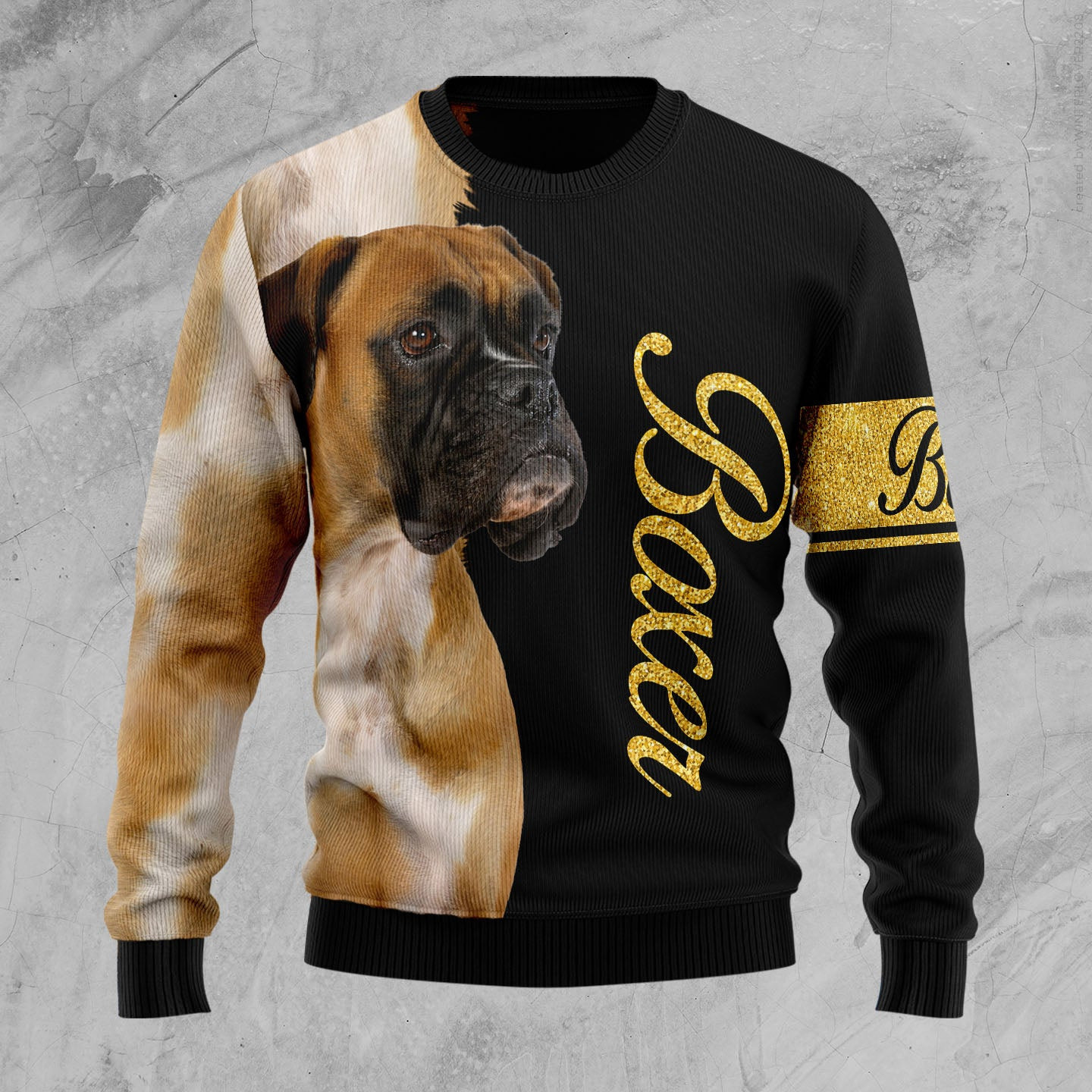 Boxer Half Cool Ugly Christmas Sweater