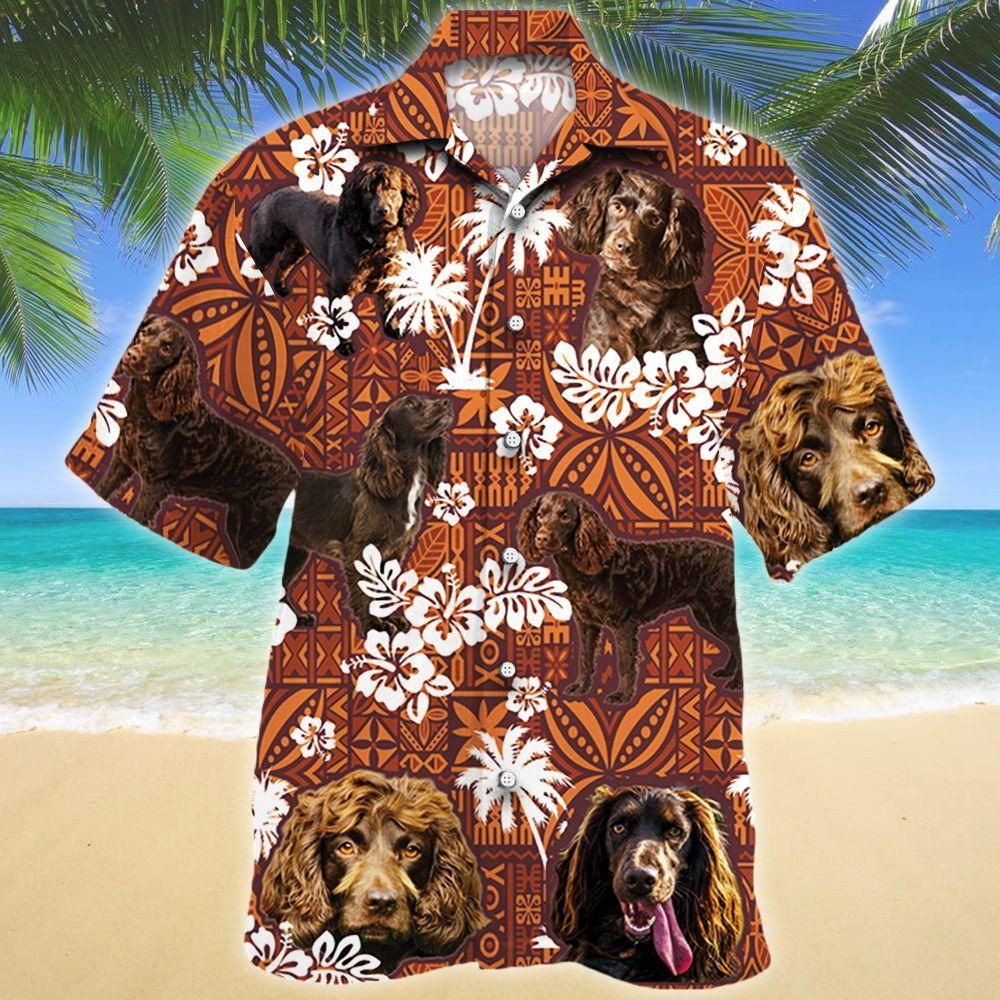 Boykin Spaniel Dog Red Tribal Aloha Hawaiian Shirt Colorful Short Sleeve Summer Beach Casual Shirt For Men And Women