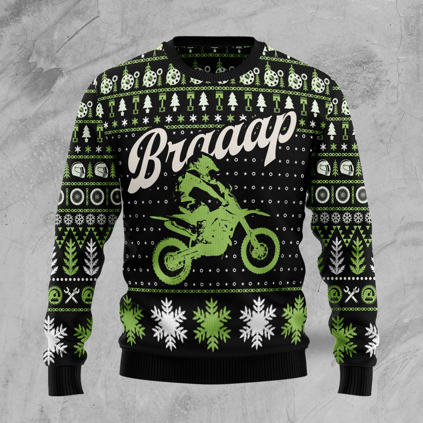 Braaap Moto Ugly Christmas Sweater Ugly Sweater For Men Women