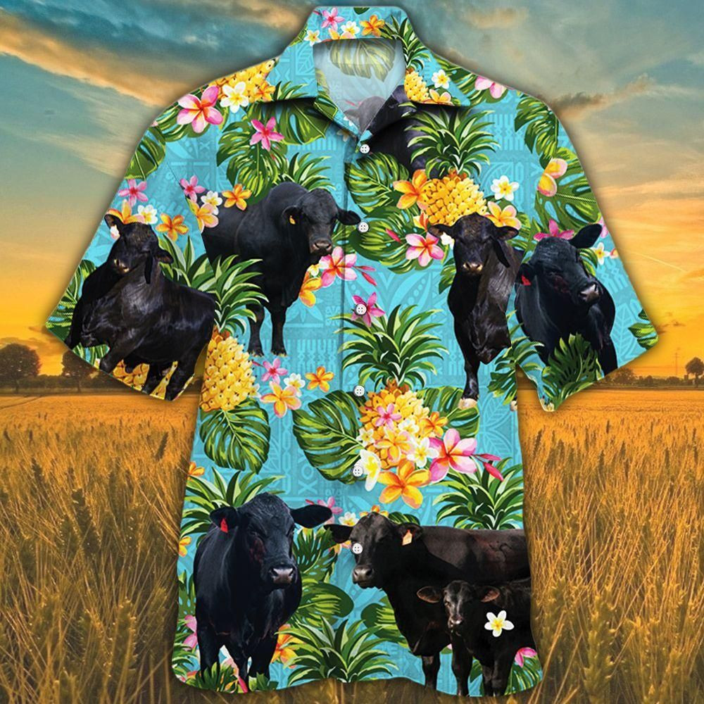 Brangus Cattle Lovers Pineapple Aloha Hawaiian Shirt Colorful Short Sleeve Summer Beach Casual Shirt For Men And Women