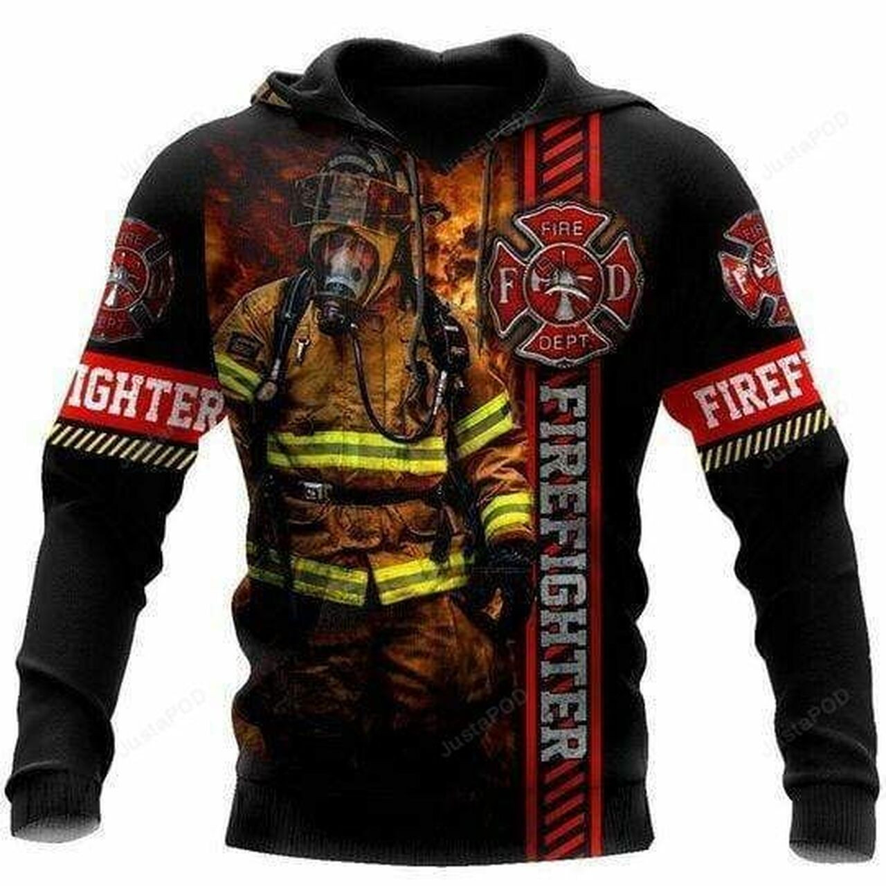 Brave Firefighter 3d All Over Print Hoodie