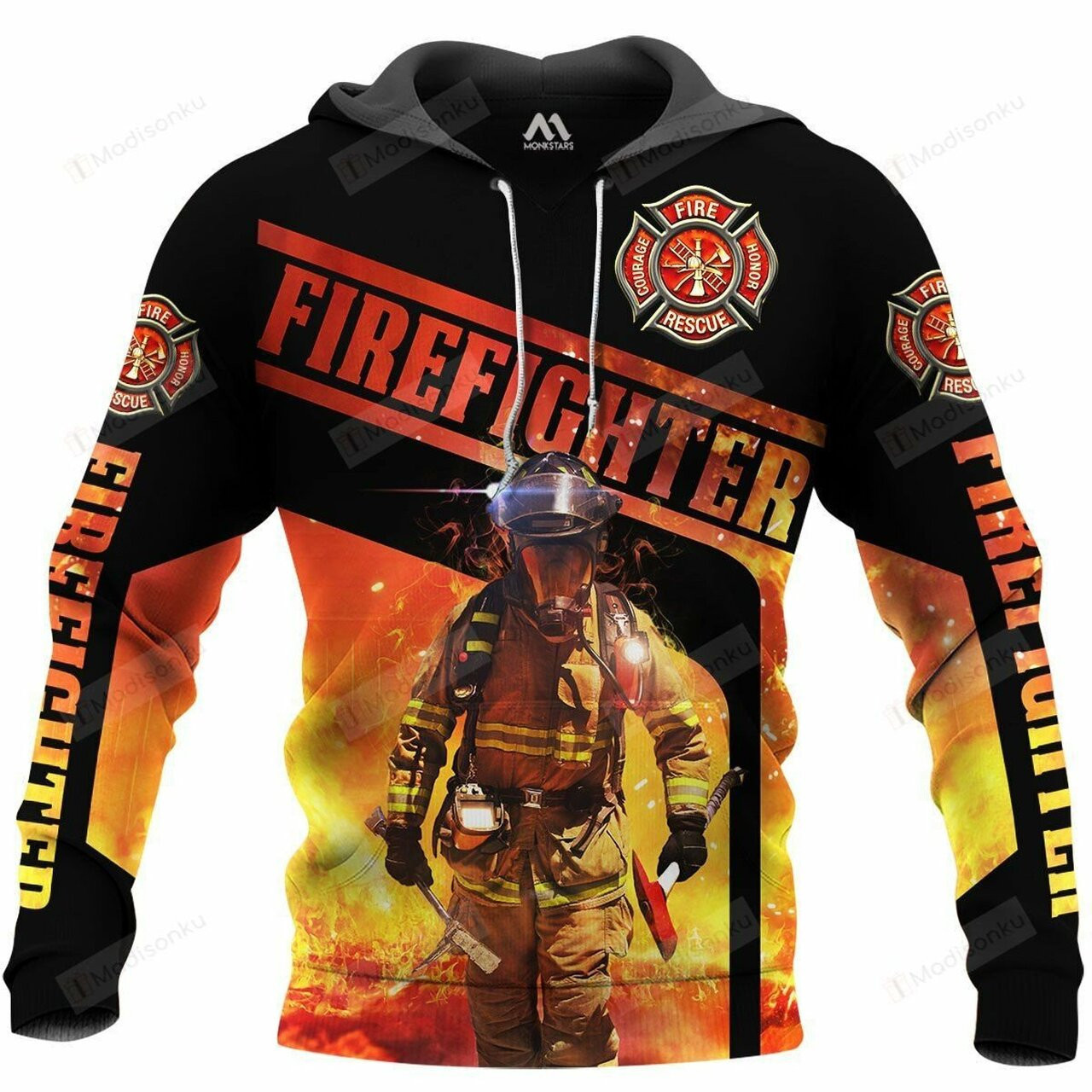 Brave Firefighter 3d All Over Print Hoodie