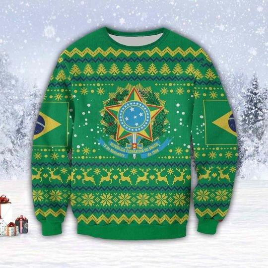 Brazil Ugly Christmas Sweater Ugly Sweater For Men Women