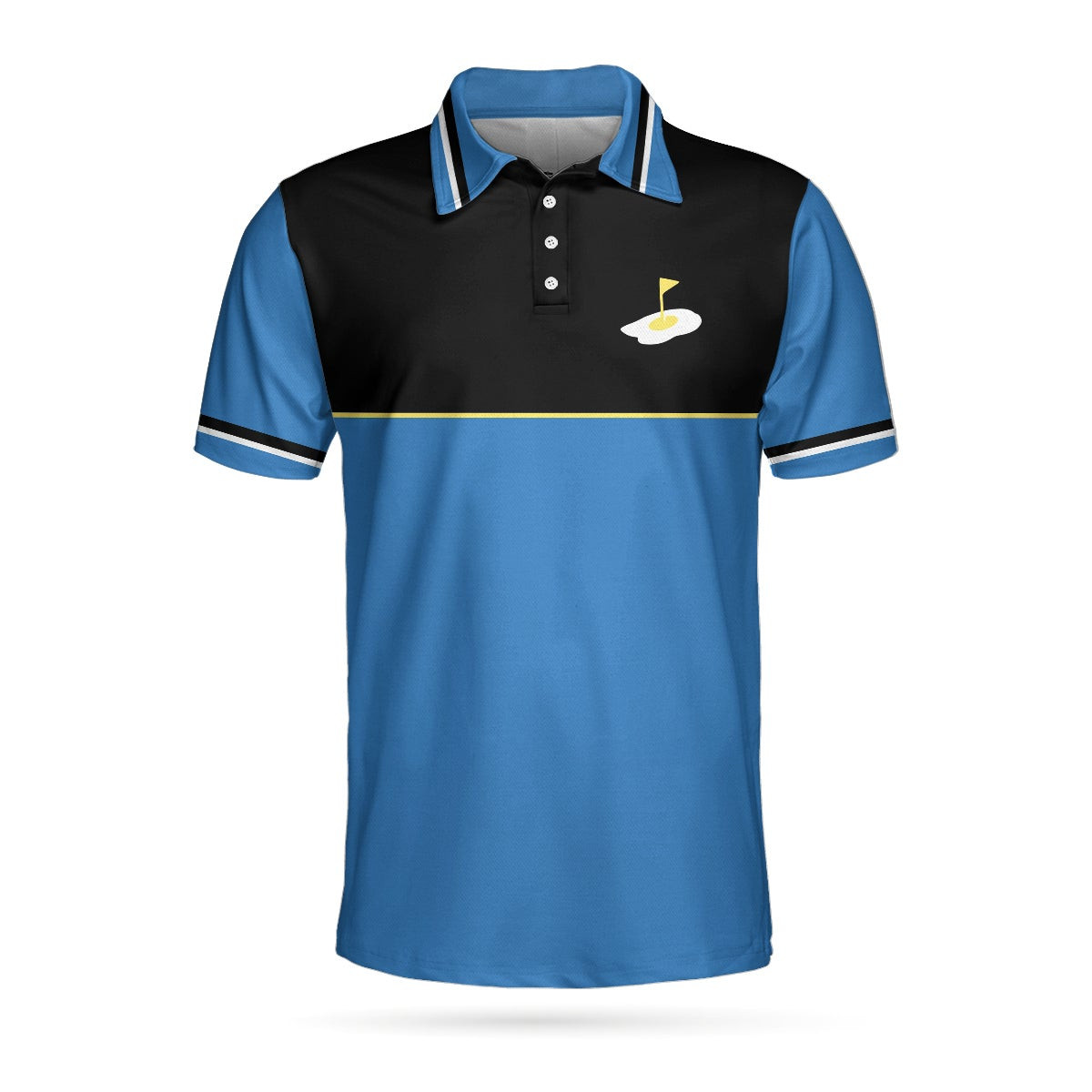 Breakfast Ball Short Sleeve Golf Polo Shirt Steak Golf Hole And Flag Polo Shirt Best Golf Shirt For Men